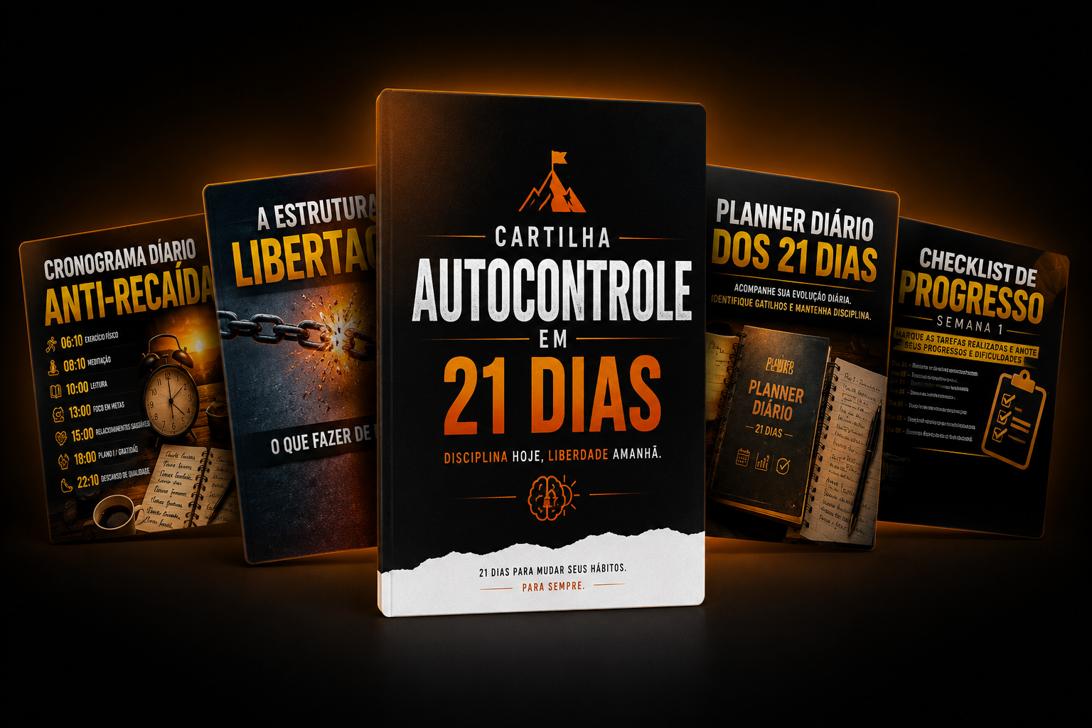 Kit completo: Cartilha do Autocontrole em 21 Dias + todos os bônus