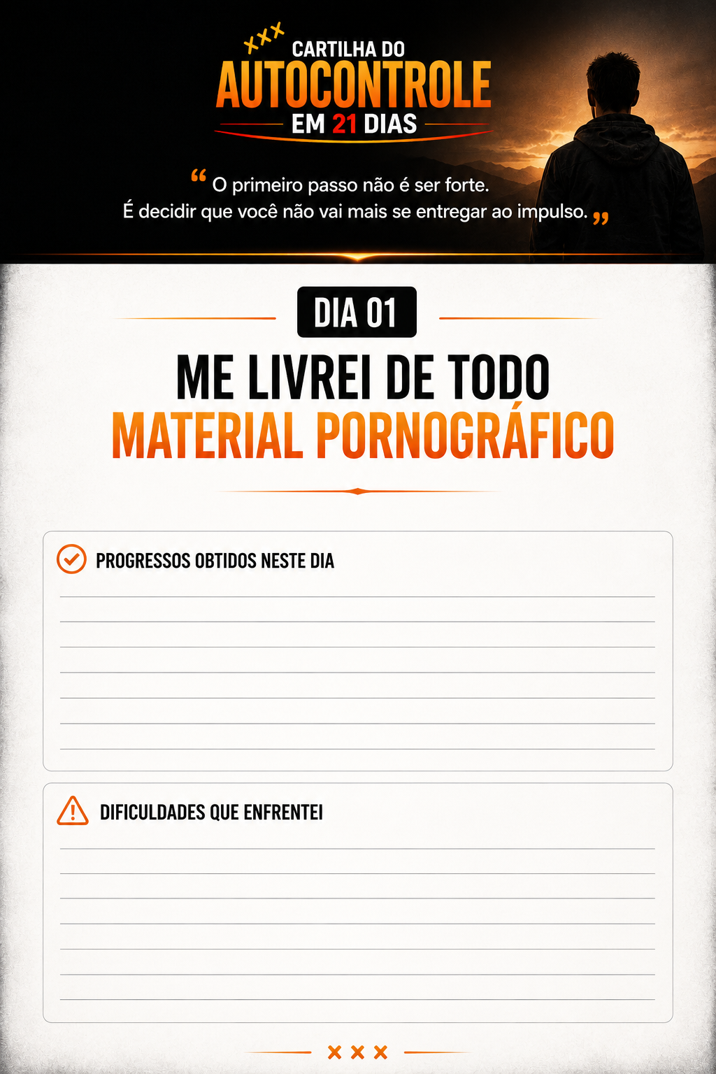 Página Dia 1 da Cartilha